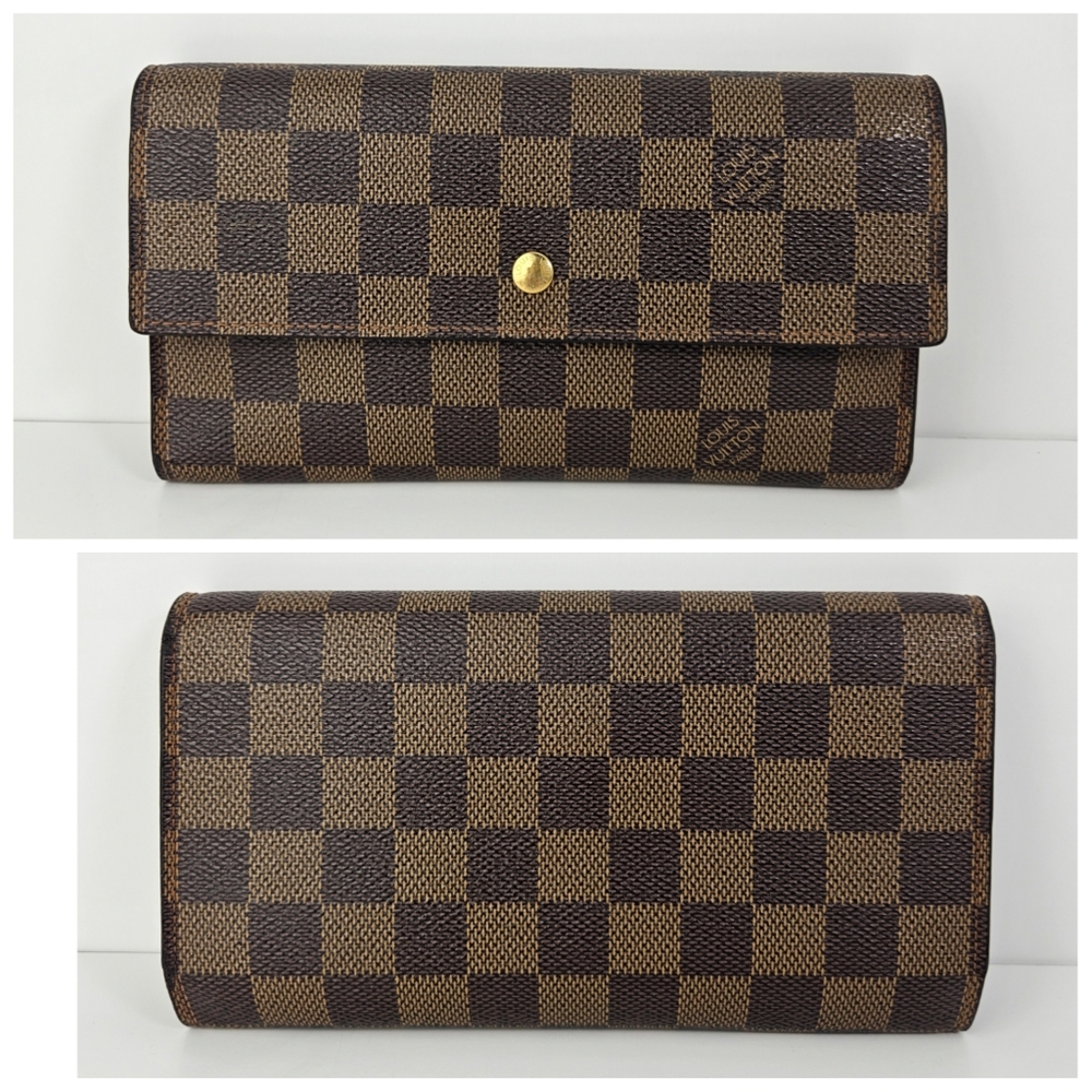 Authentic Louis Vuitton Damier Ebene Porte Tresor International Wallet #3542M - Picture 3 of 6